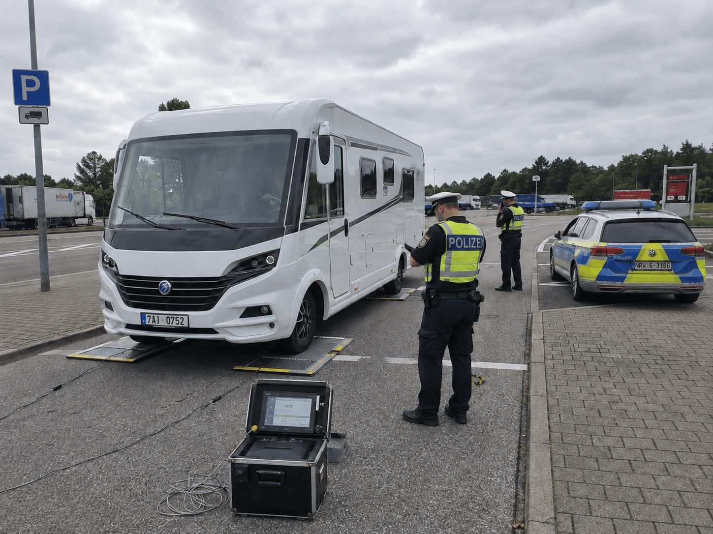 Kontrola hmotnosti obytných vozů