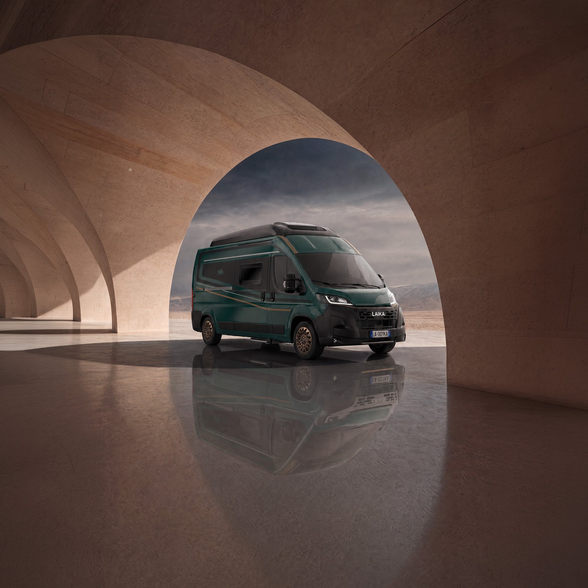 LAIKA Ecovip Evoluzione — obytná vestavba v architektonickém prostoru